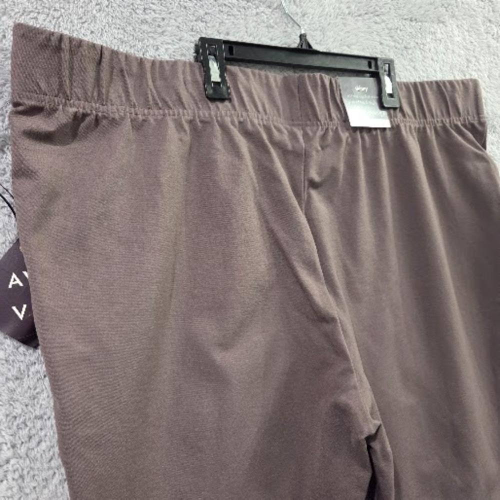 NWT Ava&Viv 3X Gray Ponte Knit Pants Plus Size 24W/26W High Rise Pull On Stretch - Picture 13 of 14